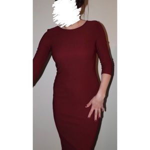 Express Knee Length Dress with Gold Zipper